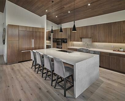 Kitchen in a home by Kimberley Homes in Kelowna, British Columbia. 