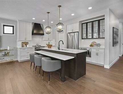 Kitchen in a home by Kimberley Homes in Kelowna, British Columbia. 