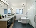 Master bathroom in a home by Carrington Homes in Kelowna, British Columbia. 