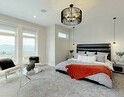 Master bedroom in a home by Carrington Homes in Lone Pine Estates in Kelowna, British Columbia. 