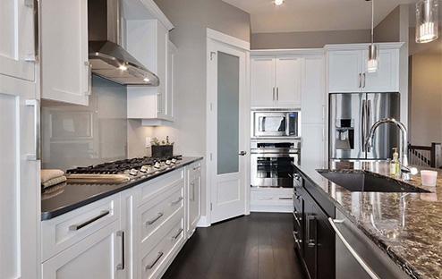 Kitchen in a new home by Corey Knorr Construction
in Kelowna, British Columbia.