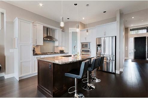 Kitchen in a new home by Corey Knorr Construction
in Kelowna, British Columbia.