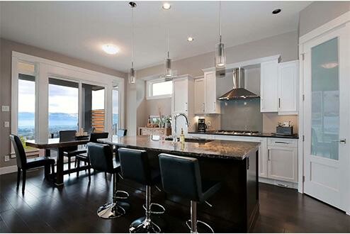 Kitchen in a new home by Corey Knorr Construction
in Kelowna, British Columbia.
