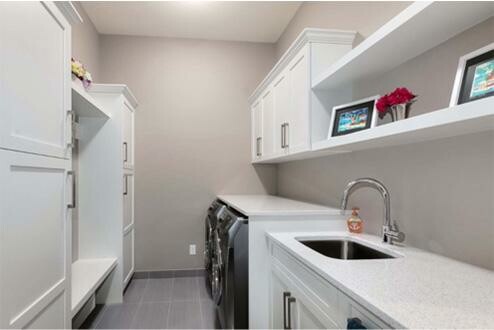The laundry room in a new home by Corey
Knorr Construction in Kelowna, British Columbia.